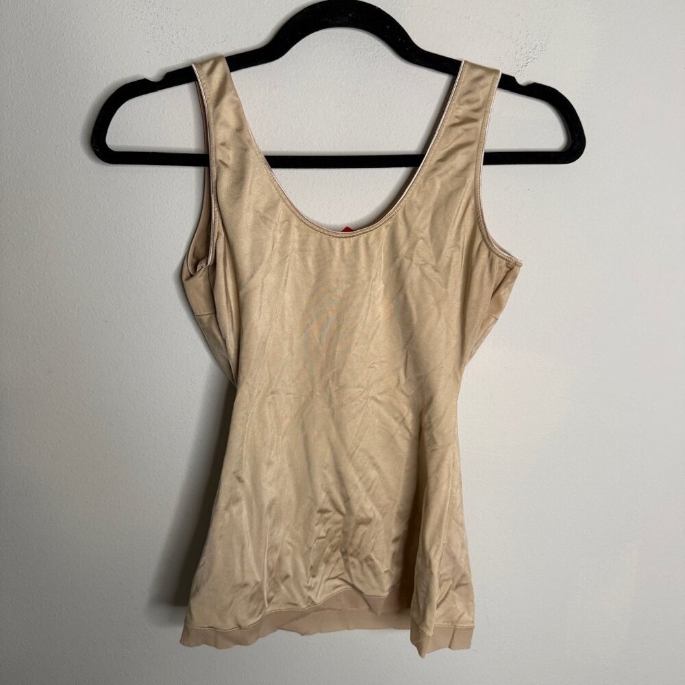 SPANX Women's XL Shaping Tank Top Beige Sleeveless Shapewear Slimming Bodysuit